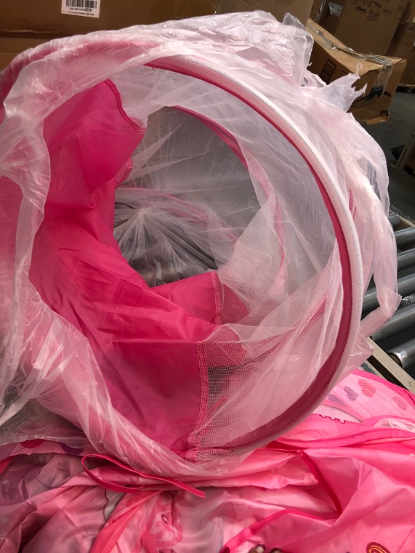 Photo 1 of GeerWest 3PC Princess Tent for Girls with Kids Ball Pit and Crawl Tunnel for Toddlers, Pink Pop Up Playhouse Toys Indoor& Outdoor for Birthday Gifts