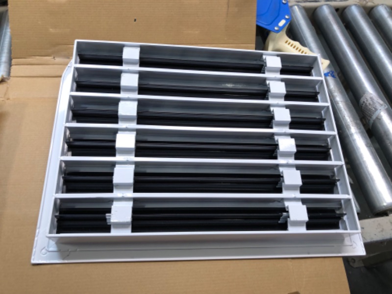 Photo 3 of 10x6 Aluminum Return Grille Vent Cover for HVAC Ceiling/Sidewall. Easy Air Flow. Gable Vents. Designed for air Extraction. (11.6x7.6" Face).