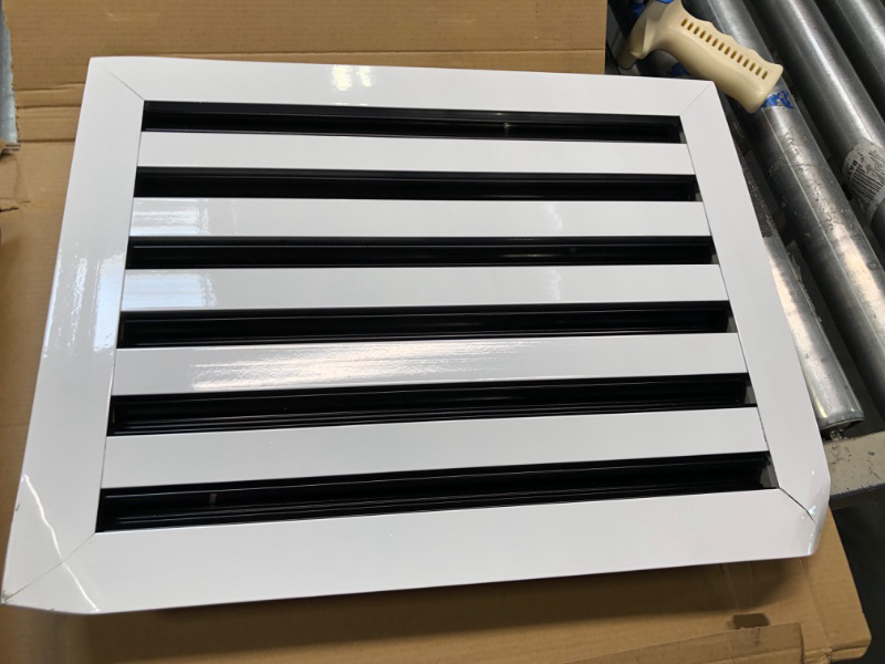 Photo 4 of 10x6 Aluminum Return Grille Vent Cover for HVAC Ceiling/Sidewall. Easy Air Flow. Gable Vents. Designed for air Extraction. (11.6x7.6" Face).