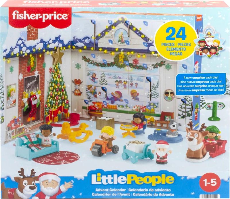 Photo 1 of Fisher-Price Little People Advent Calendar, Christmas santa playset, 24 Toys for Pretend Play, Gift for Toddlers and Preschool Kids Ages 1 to 5 Years