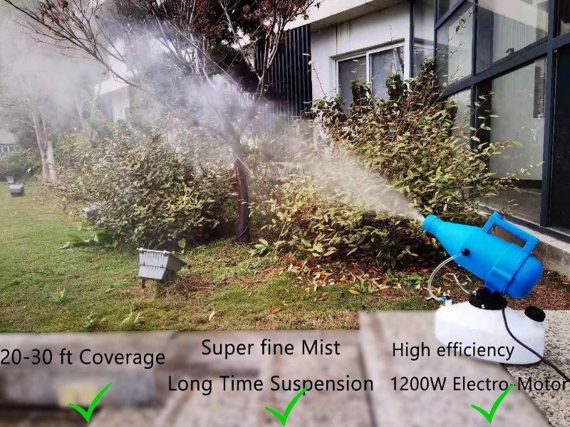 Photo 1 of 4.5L (1.2 Gallon) Electric ULV Portable Fogger Sprayer Machine Atomizer Mist Cold Fogger Machine Spraying Distance 30ft for Home,Hotel,Church,School,Yard