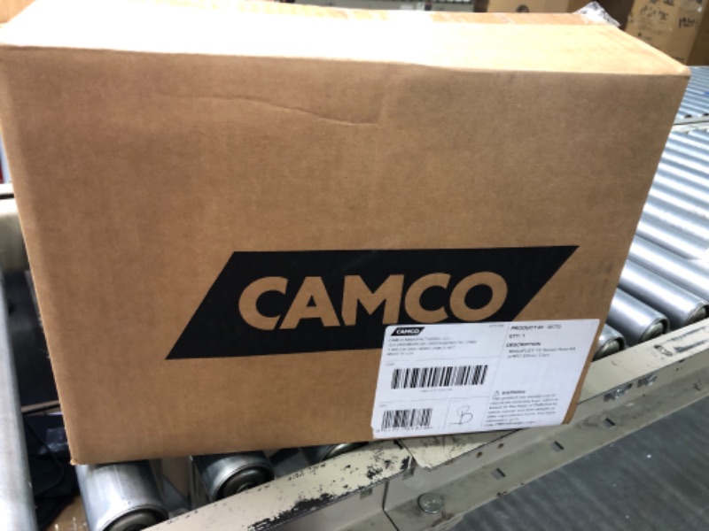 Photo 1 of Camco RhinoFLEX RV Sewer Hose Kit with Swivel Transparent Elbow and 4-in-1 Dump Station Fitting, Brown, 15 Feet (39770) 15ft Sewer Hose Kit Frustration-Free Packaging