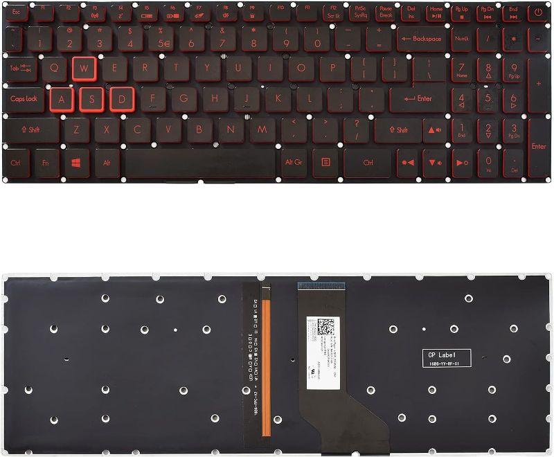 Photo 1 of SUNMALL Replacement Keyboard with Backlit Compatible with Acer Nitro 5 AN515-31 AN515-41 AN515-42 AN515-51 AN515-52 AN515-53 N16C7 N17C1 Black US Layout