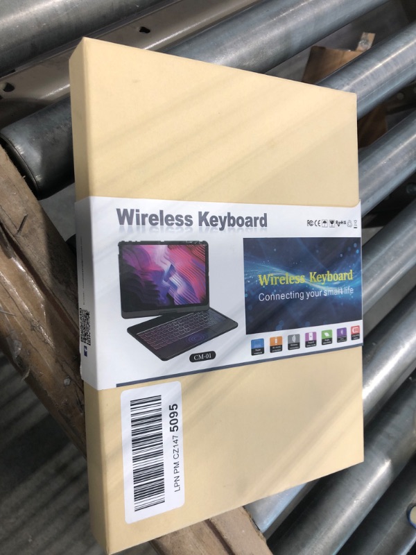 Photo 1 of Touchpad Keyboard Case for iPad 9th Generation 10.2", Multi-Touch & Backlit Keys, 360° Rotatable & Pencil Holder, Protective Case with Backlit Trackpad Keyboard for iPad 10.2 iPad 9th/8th/7th (Purple)