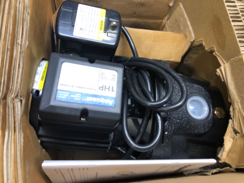 Photo 1 of Acquaer 1HP Shallow/Deep Well Jet Pump, Cast Iron Convertible Pump with Ejector Kit, Well Depth Up to 25ft or 90ft, 115V/230V Dual Voltage, Automatic Pressure Switch