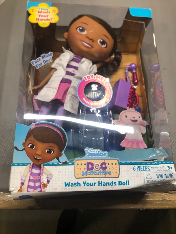 Photo 2 of Doc McStuffins Toy Hospital Doc 8.5 Inch Articulated Doll with Doctor Accessories, Kids Toys for Ages 3 Up by Just Play