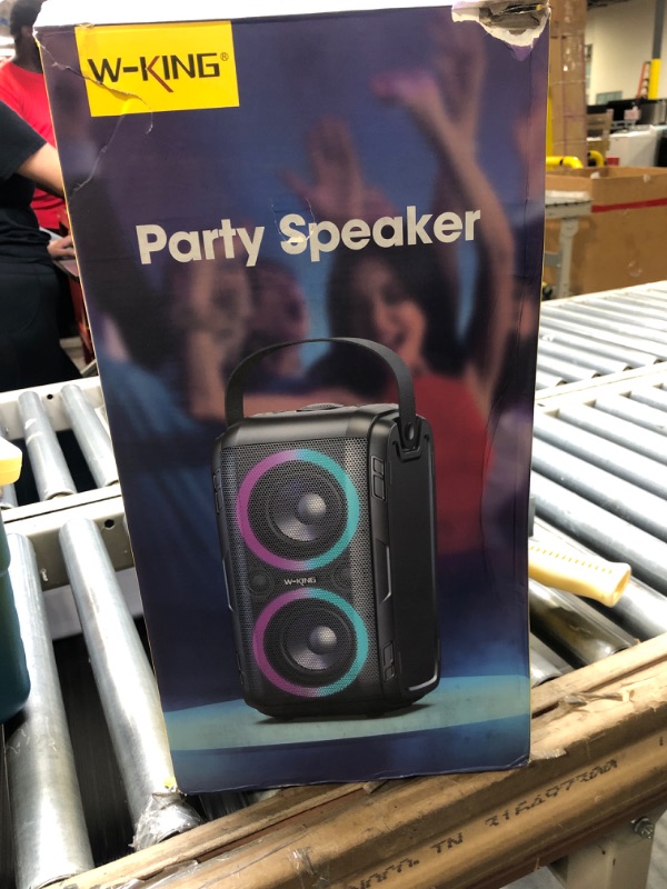 Photo 2 of W-KING 80W Bluetooth Speakers Loud, Super Rich Bass, Huge 105dB Sound Powerful Portable Wireless Outdoor Bluetooth Speaker, Mixed Color Lights, 24H Playtime, AUX, USB Playback, TF Card, Non-Waterproof