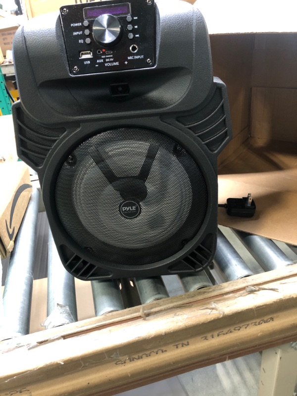 Photo 1 of Pyle PPHP844B 400 Watts Portable Indoor Outdoor Bluetooth Speaker System with Rechargeable Battery and Flashing Party Lights 