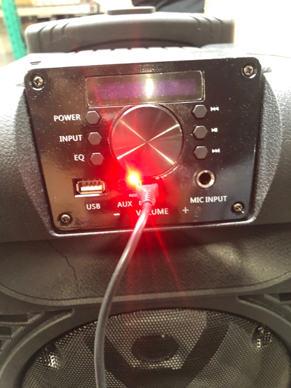 Photo 1 of Pyle PPHP844B 400 Watts Portable Indoor Outdoor Bluetooth Speaker System with Rechargeable Battery and Flashing Party Lights 