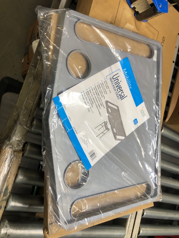 Photo 1 of DMI Walker Tray with Cup Holders, Walker Tray for Folding Walkers, Gray