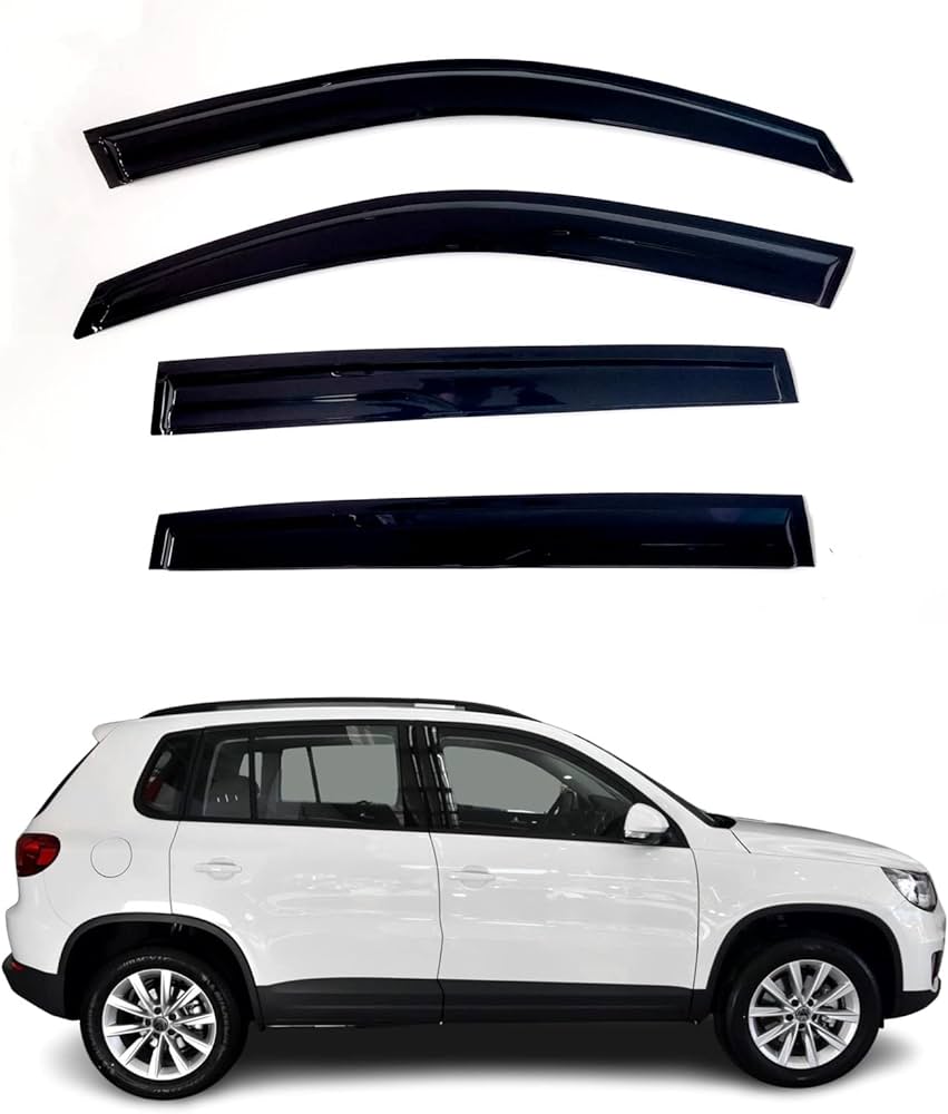 Photo 1 of BGGTYRSD Window Visors Rain Guards Deflectors Fits Volkswagen Tiguan 2009 2010 2011 2012 2013 2014 2015 2016 2017