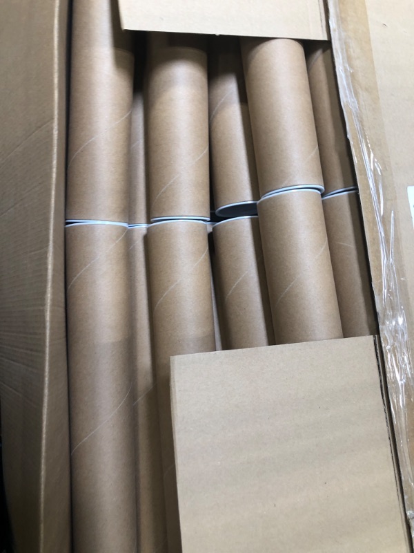 Photo 2 of 60 Pack Mailing Tubes with Caps Kraft Poster Storage Tubes Document Storage Tube Cardboard Shipping Tubes for Shipping Storing Mailing Protecting Documents Blueprints Posters, 2 x 11.6 Inches()