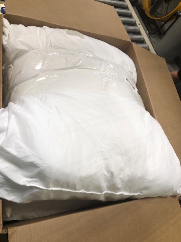 Photo 1 of Amazon Basics Down-Alternative Pillows, Soft Density for Stomach and Back Sleepers - 20 x 36 inches, 2-Pack