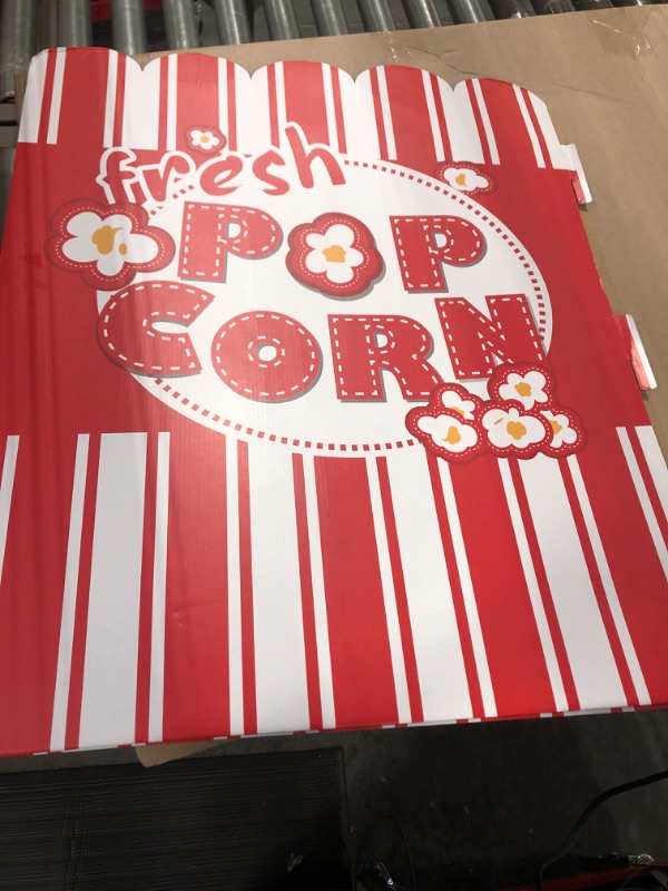 Photo 3 of Giant Popcorn Box with 40 Pcs Balloons Stand Up 3D Popcorn Box Cardboard Stand Up Giant Movie Popcorn for Movie Themed Party Carnival and Party Decorations, 31.5 Inch (1 Piece)