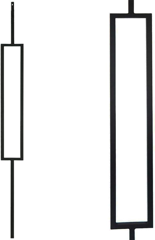 Photo 1 of  Iron Balusters - Single Rectangle - Hollow - Square - Box of 10 (Satin Black)