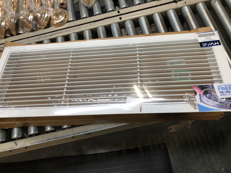 Photo 2 of 36" X 12" Aluminum Return Filter Grille - Easy Airflow - Linear Bar Grilles [Outer Dimensions: 37.75w X 13.75h] 36 X 12