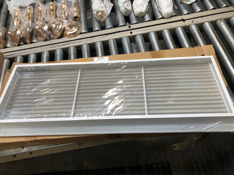 Photo 4 of 36" X 12" Aluminum Return Filter Grille - Easy Airflow - Linear Bar Grilles [Outer Dimensions: 37.75w X 13.75h] 36 X 12