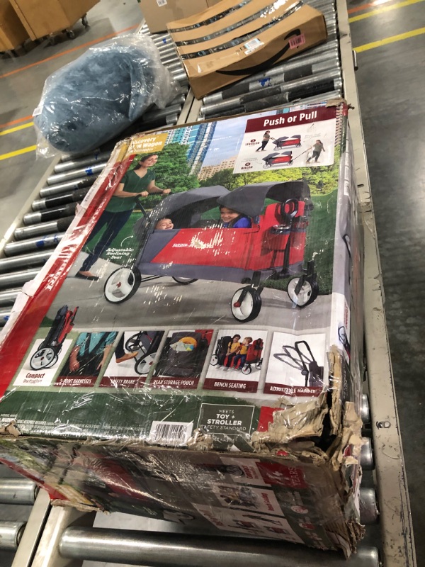 Photo 2 of Radio Flyer, Discovery Stroll 'n Wagon with Canopies, Folding Wagon