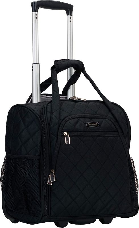 Photo 1 of Rockland Melrose Upright Wheeled Underseater Carry-On Luggage, Black, 15-Inc