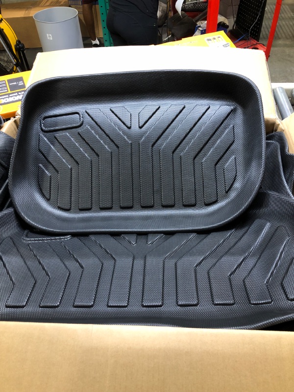 Photo 5 of (6 Pack) Tesla Model Y Floor Mats 2023 2022 2021 2020 3D Full Cover Front Rear Trunk Mats Custom Fits Floor Liners for Tesla Model Y Accessories All-Weather Protect Rear Cargo Liner Mats Model Y ?6 Pack?Floor+Cargo+Trunk Mats