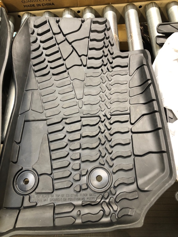 Photo 1 of KIWI MASTER Floor Mats Compatible for 2014-2018 Jeep Wrangler JK 4-Door TPE All Weather Front and Rear OEM Slush Floor Liner Set (Not for 2 Door & JL) 82213860 Floor Mats for Wrangler JK 4-Door