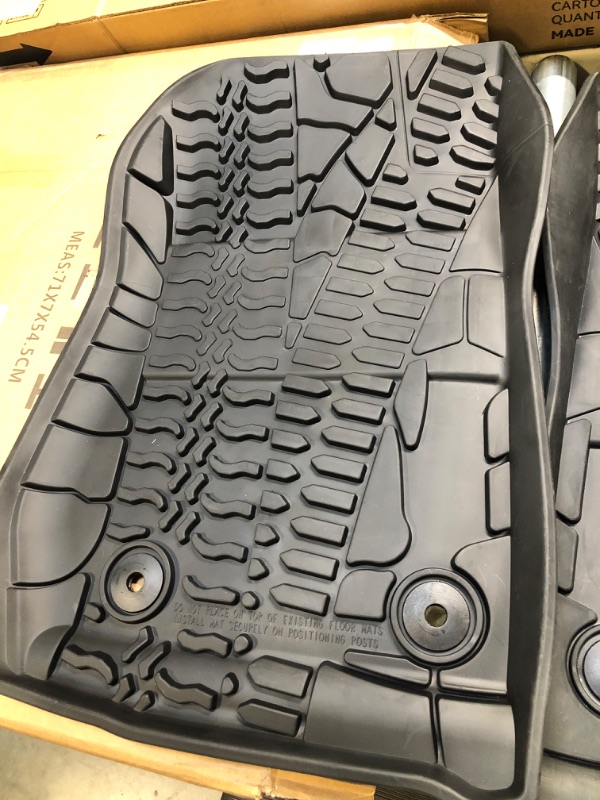 Photo 1 of KIWI MASTER Floor Mats Compatible for 2014-2018 Jeep Wrangler JK 4-Door TPE All Weather Front and Rear OEM Slush Floor Liner Set (Not for 2 Door & JL) 82213860 Floor Mats for Wrangler JK 4-Door