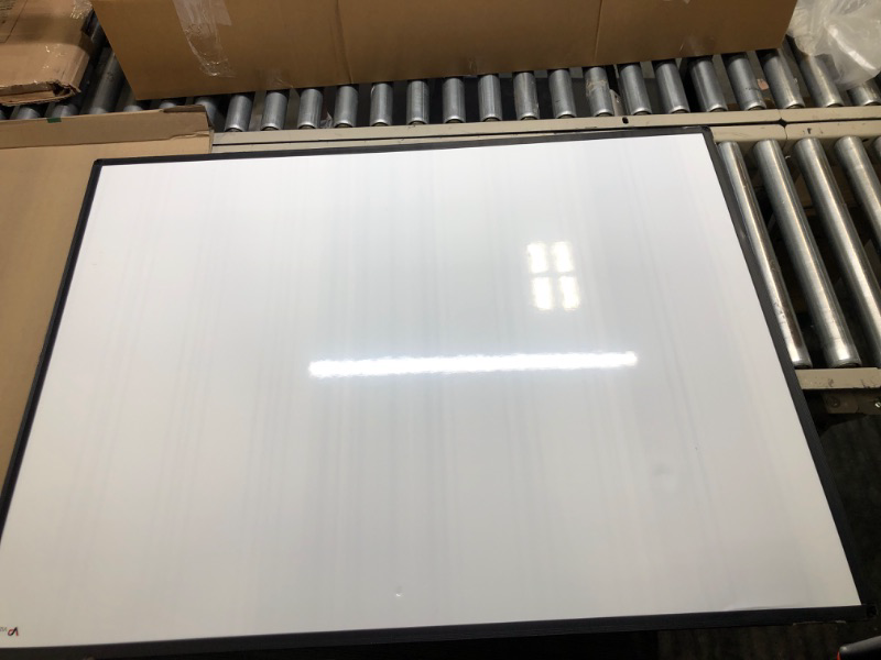 Photo 1 of VIZ-PRO Dry Erase White Board/Magnetic Foldable Whiteboard, 48 X 36 Inches, Silver Aluminium Frame Silver 48 X 36 Inches