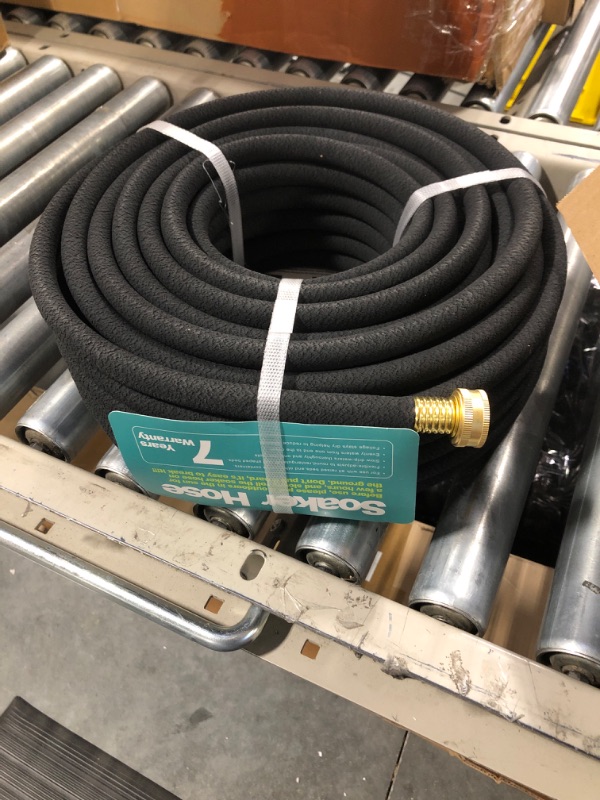 Photo 5 of 2 Soaker Hose 100 FT for Garden with 1/2" Diameter Irrigation Hose Save 70% of Water Solid Brass Interface Eminently Suitable for Lawn and Garden Bed Cover Brass 100FT