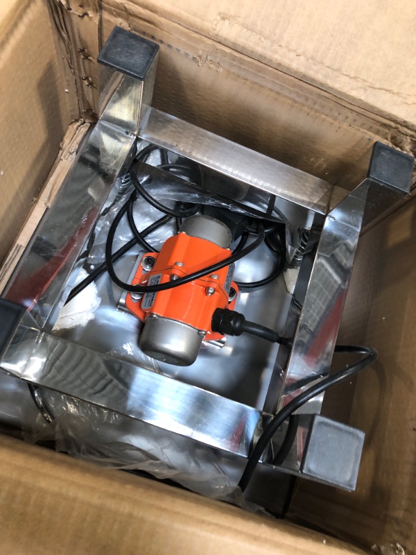 Photo 1 of ICZW Concrete Vibration Table Compactor Platform Small Vibrating Test Table Stainless Steel 3600RPM 110V?13.78 X 13.78 inches?