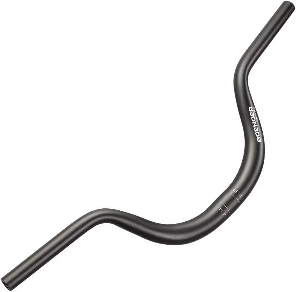 Photo 1 of Boenoea Bike Riser Handlebar 25.4/31.8mm Length 620mm Aluminum Alloy Riser Bar(50mm 90mm 120mm), Black 3#31.8-Riser 50mm