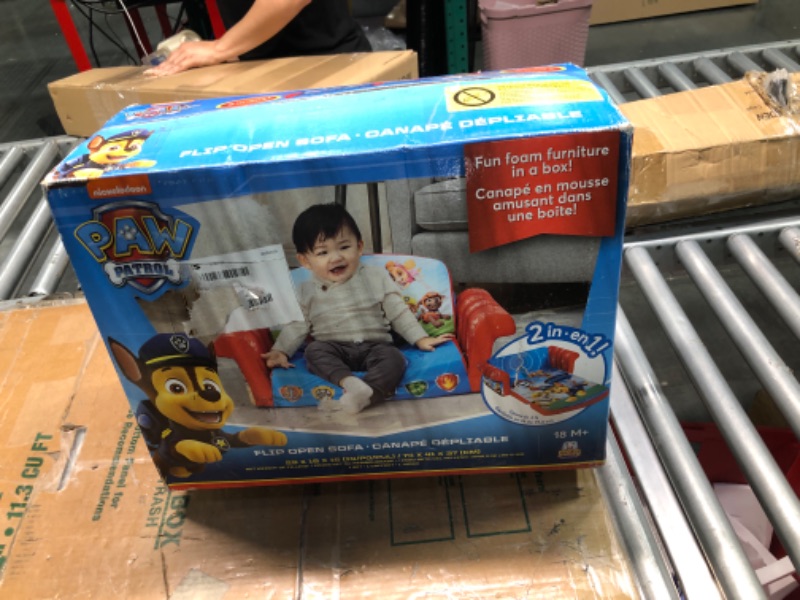 Photo 2 of Marshmallow Furniture, Children's 2-in-1 Flip Open Foam Compressed Sofa, PAW Patrol