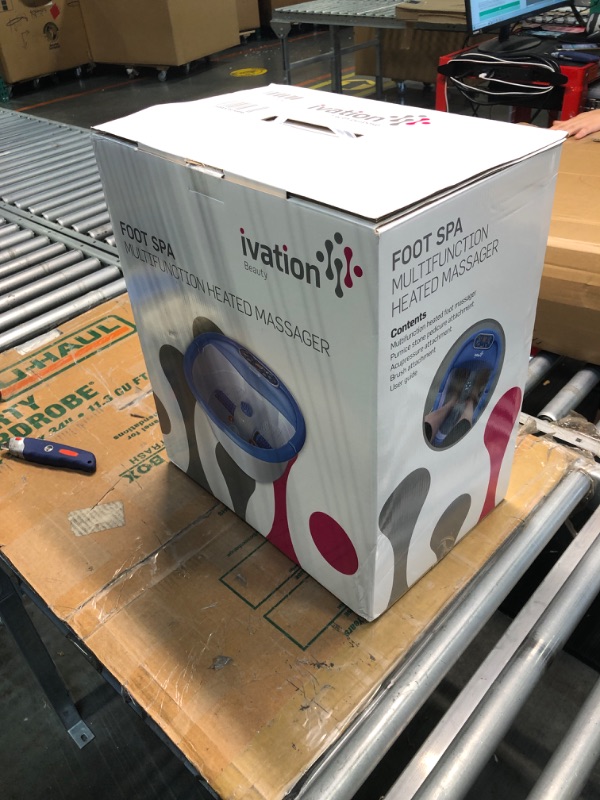 Photo 1 of Ivation Foot Spa Massager - Heated Bath, Automatic Massage Rollers, Vibration, Bubbles, Digital Adjustable Temperature Control, 3 Pedicure Attachments