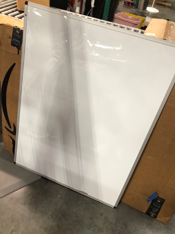 Photo 3 of VIZ-PRO Magnetic Whiteboard/Dry Erase Board, 48 X 36 Inches, Silver Aluminium Frame