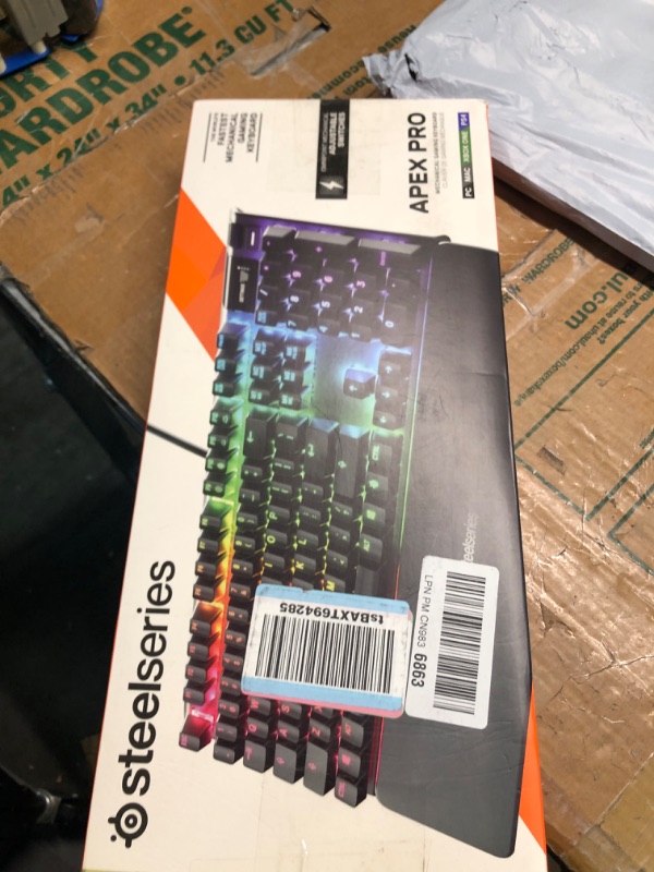 Photo 2 of SteelSeries Apex Pro World's Fastest Mechanical Gaming Keyboard – Adjustable Actuation Switches – OLED Smart Display – RGB Backlit