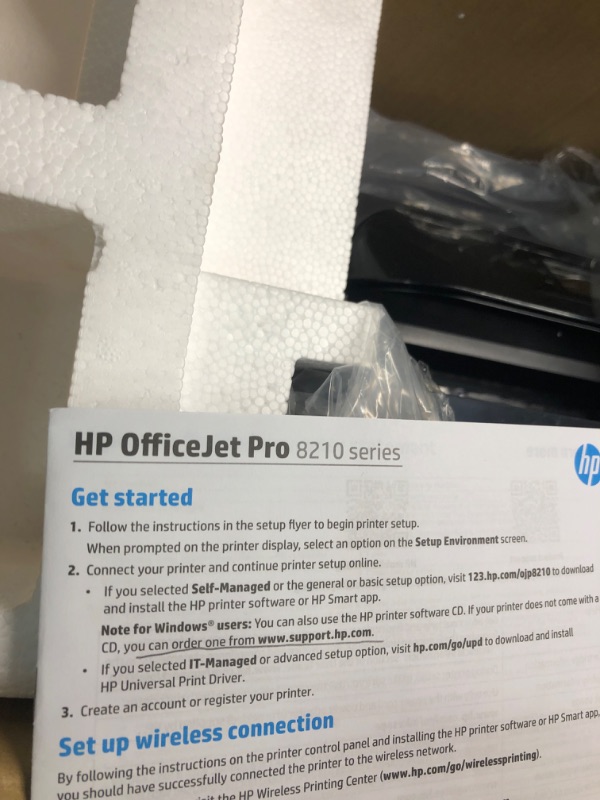 Photo 5 of HP OfficeJet Pro 8210 Wireless Color Printer (D9L64A) with and Instant Ink $5 Prepaid Code Printer + Instant Ink