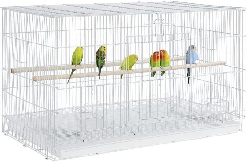 Photo 1 of 30-inch Stackable Flight Bird Cages for Parakeets Cockatiels Conures Finches Budgies Lovebirds Canaries Small Birds Parrots Birdcage, White