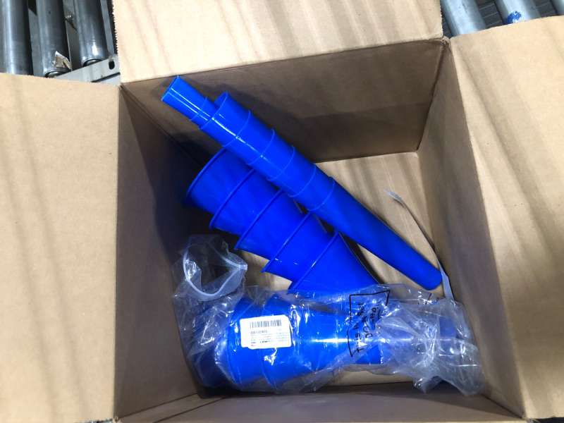 Photo 1 of Honoson 8 Pieces Collapsible Stadium Horn 24 Inch Plastic Trumpet Vuvuzela Horn Blow Horn Noisemakers for Sporting Events Graduation Games School Sports Party Supplies Favors Accessories (Blue)
