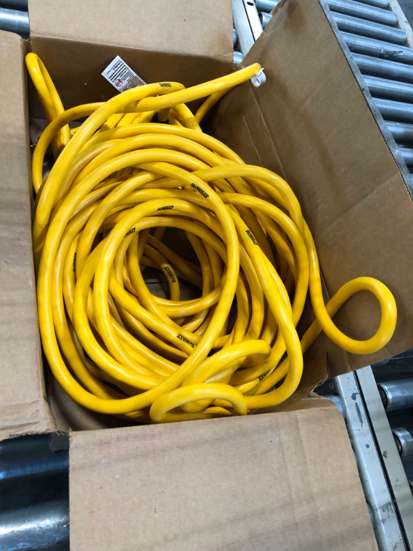 Photo 1 of DEWALT 100 Foot Extension CordLighted Click-to-Lock 10/3 SJTW -Heavy Duty Outdoor, Waterproof, Weatherproof, Heat & Corrosion Resistant Industrial Strength Light Up Three Prong Outlet Plug Power Cord 100 ft
