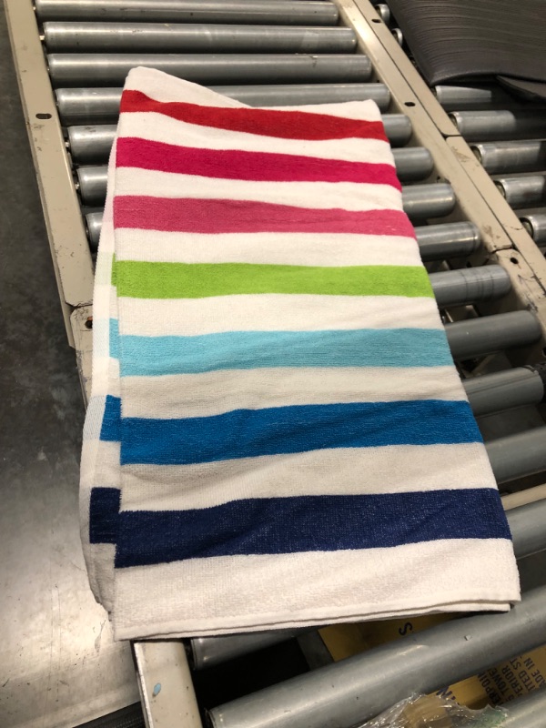 Photo 3 of Ben Kaufman Cabana Stripe Beach & Pool Towel - Large Cotton Terry Beach Towel - Soft & Absorbant