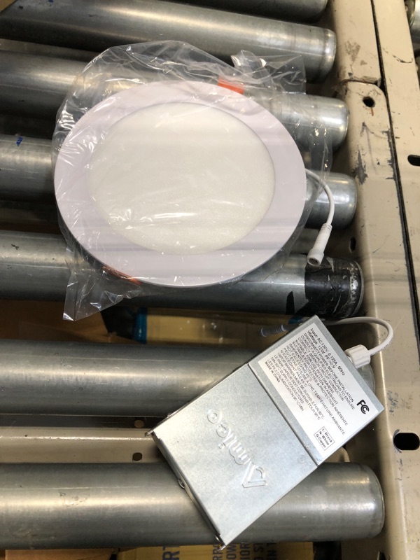 Photo 1 of Amico 6 Inch 5CCT Ultra-Thin LED Recessed Ceiling Light with Junction Box, 2700K/3000K/3500K/4000K/5000K Selectable, 12W Eqv 110W, Dimmable Canless Wafer Downlight, 1050LM High Brightness -ETL 5000k/4000k/3500k/3000k/2700k - 5cct White 6 Inch