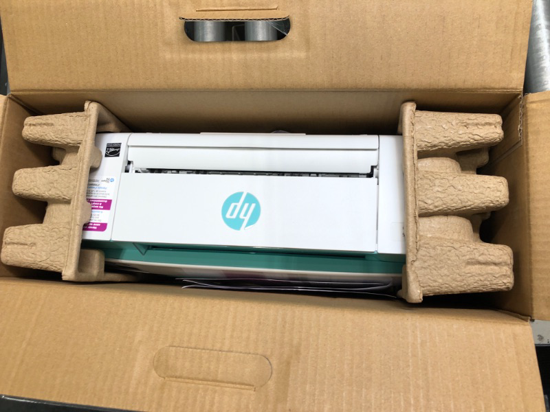 Photo 3 of HP DeskJet 3755 Compact All-in-One Wireless Printer (J9V92A) & 65XL Black High-Yield Ink Cartridge | N9K04AN & 65 Black/Tri-Color Ink Cartridges (2-Pack) | T0A36AN Seagrass Printer + Black Ink + Black/Tri-color Ink