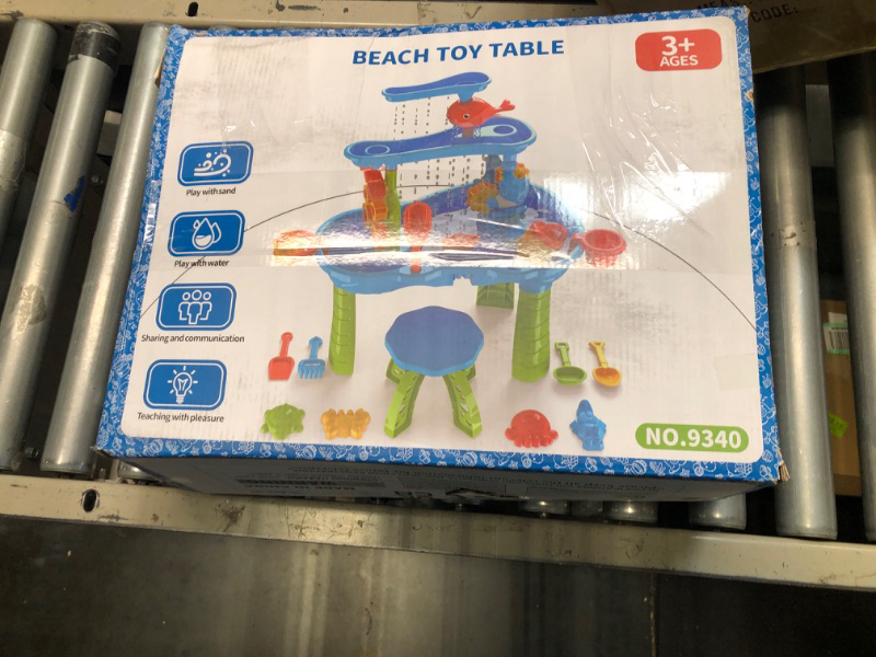 Photo 2 of IHAHA Kids Sand Water Table for Toddlers, 3-Tier Sand and Water Play Table Toys for Toddlers Kids, Kids Beach Toys Activity Sensory Play Table Outdoor Toys for Toddler Boys Girls Age 1-3 3-5 9340