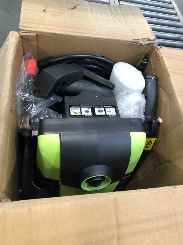 Photo 1 of ***MISSING HARDWARE - 3000PSI Pressure Washer commowner Electric Pressure Washer 3000PSI 1800W High Pressure Power Washer Car Washing Machine with 5 Nozzles Foam Cannon for Cars Fences Patios Garden Cleaning Green