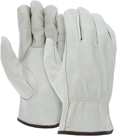 Photo 1 of Heavy Duty Durable Cowhide Leather Driver Work Gloves for Truck Driving