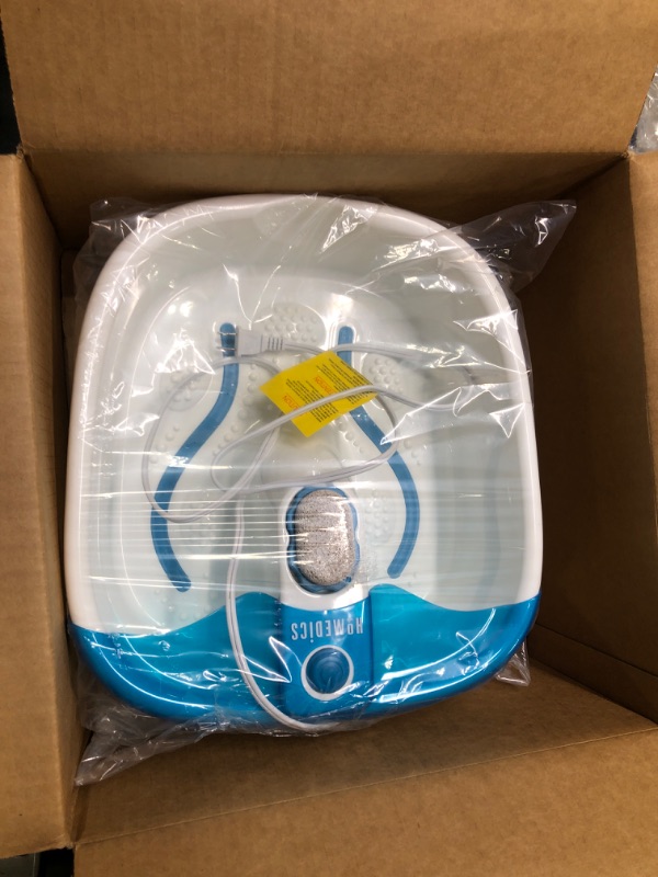 Photo 1 of HoMedics Bubble Mate Foot Spa, Toe Touch Controlled Foot Bath with Invigorating Bubbles and Splash Proof, Raised Massage nodes and Removable Pumice Stone