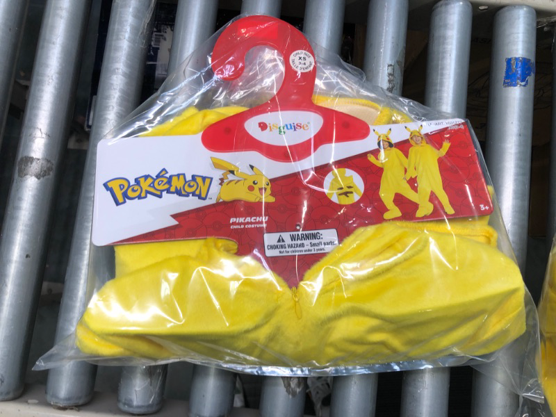Photo 2 of Pikachu Costume for Kids, Official Pokemon Costume Hooded Jumpsuit xs 3-4
