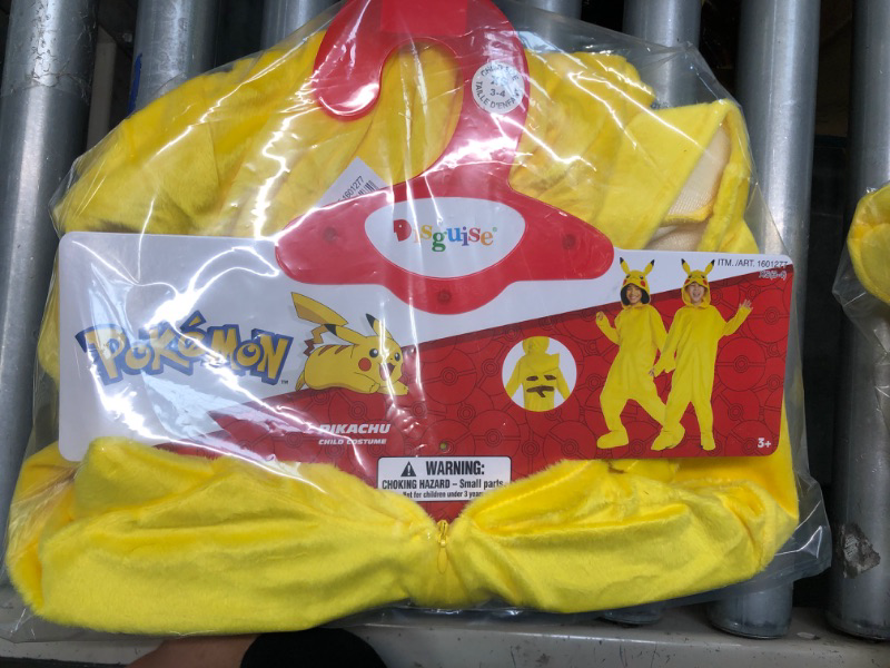 Photo 2 of Pikachu Costume for Kids, Official Pokemon Costume Hooded Jumpsuit
