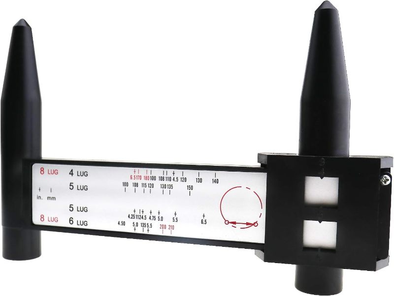 Photo 1 of 2 pack SING F LTD Universal PCD Gauge Ruler Rim Car Wheel Bolt Pattern Measuring Gauge Tool Hole 4 5 6 8 Lug
