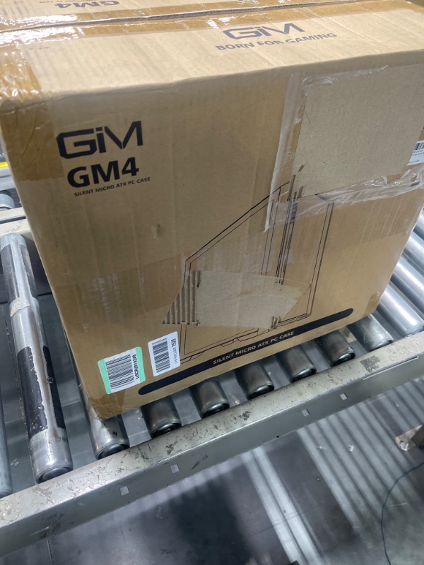 Photo 1 of GIM Mid Tower PC Case Gaming Case with Opening Tempered Glass Side Panel, Double Front Dustproof Gaming Computer Case, USB 3.0 I/O Port, 2 Magnet Dust Filters, Mid-Tower Case Without Fans Black Glass-GM4