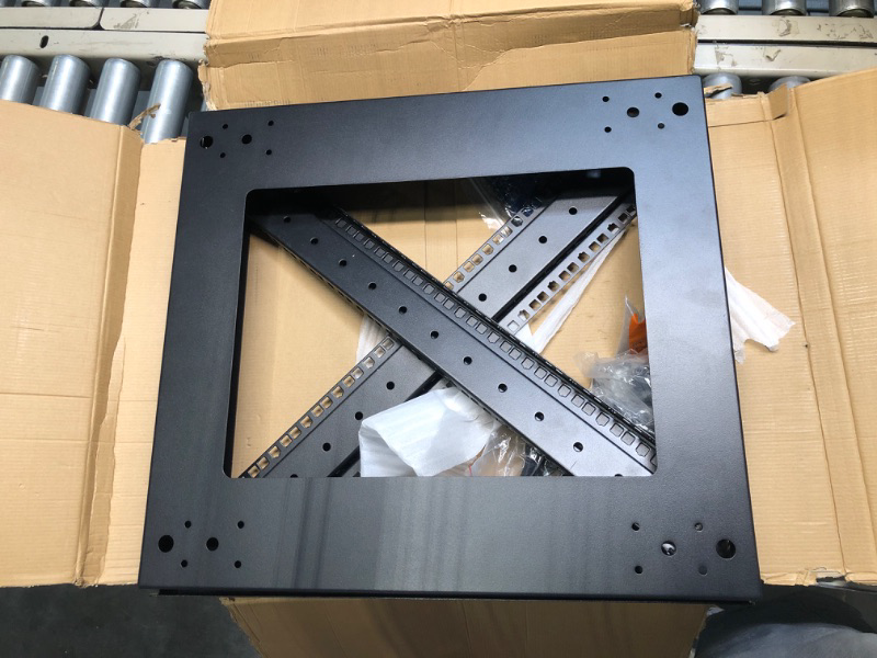 Photo 1 of StarTech.com 12U 19" Wall Mount Network Rack - Adjustable Depth 12-20" 2 Post Open Frame Server Room Rack for AV/Data/ IT Communication/Computer Equipment/Switch w/Cage Nuts & Screws (RK12WALLOA)